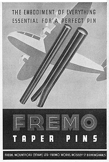 Fredk Mountford Fremo Taper Pins For Aircraft Constructors       
