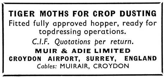 Muir & Adie. Croydon. Aircraft Sales.                            