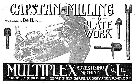 Multiplex Advertising Machine Co - Capstan Milling & Plate Work  