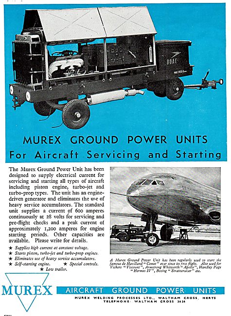 Murex Aircraft Ground Power Units 1950                           