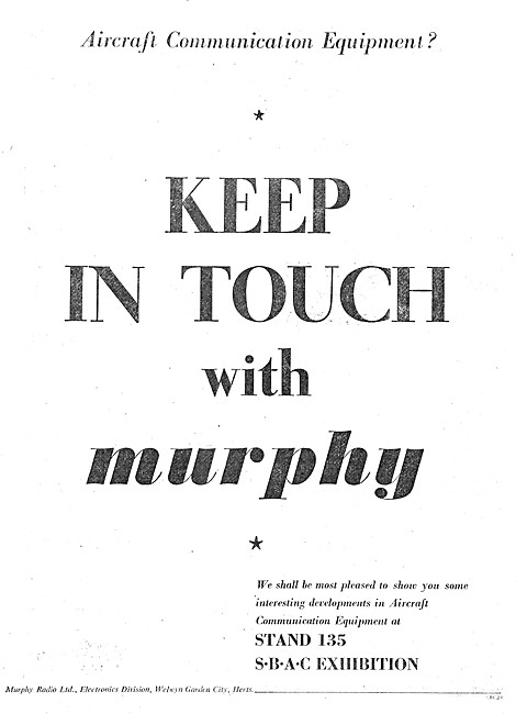 Murphy Aircraft Communications Equipment                         