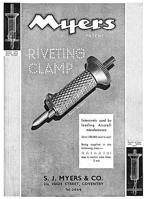 Myers Aircraft Riveting Equipment - Myers Riveting Clamp         