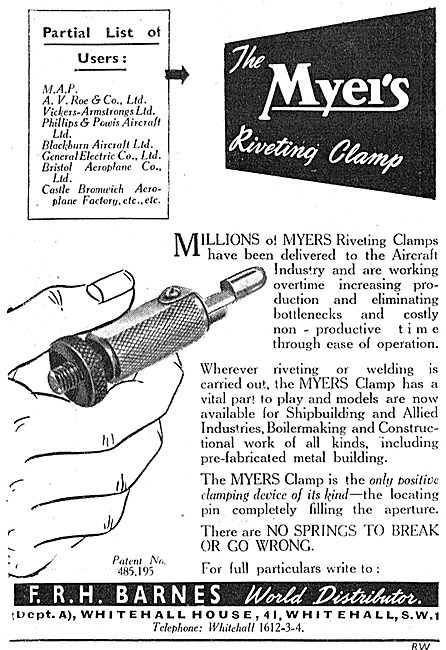 Myers Aircraft Riveting Equipment                                