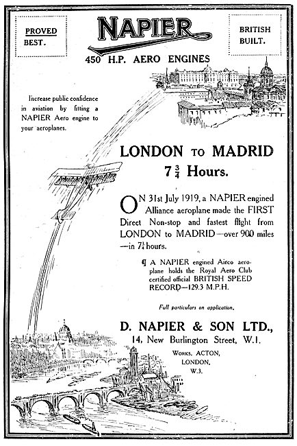 Napier Aero Engines: London-Madrid                               