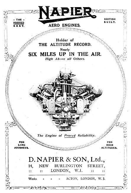 Napier Aero Engines - Altitude Record                            