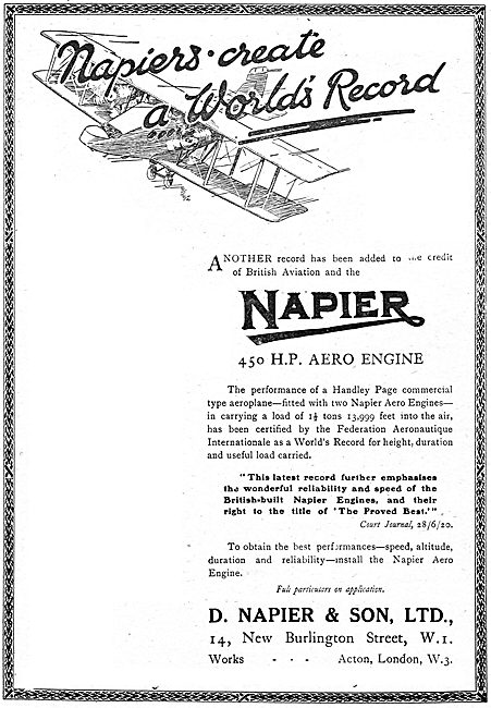 Napier 450 HP Aero Engine                                        
