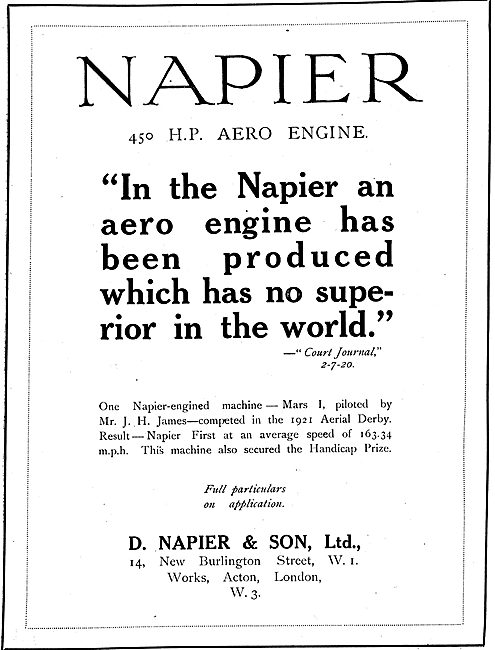 The Napier Lion Aero Engine - Gloster Mars 1 Aircraft            