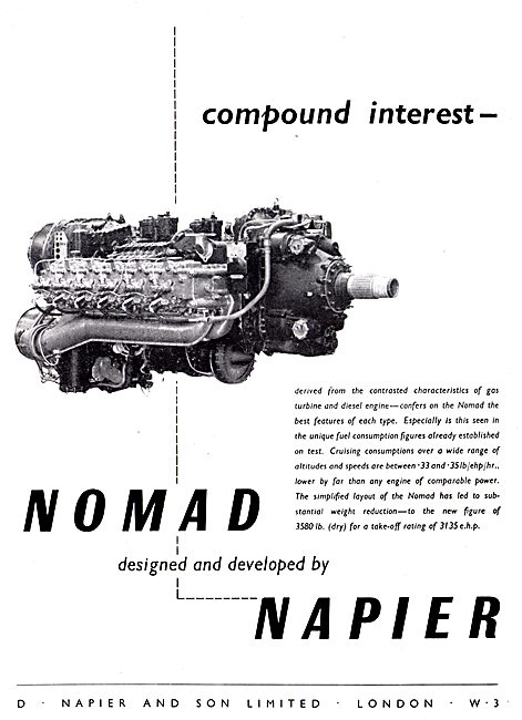 Napier Nomad Compound Aero Engine                                