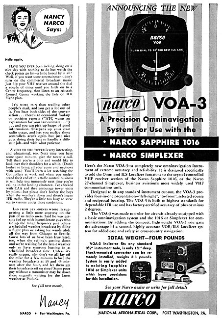 Narco VOA-3 VOR - Nancy Narco                                    