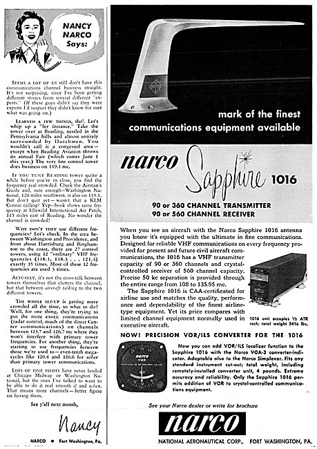 Narco Sapphire 1016 VHF  - Nancy Narco                           