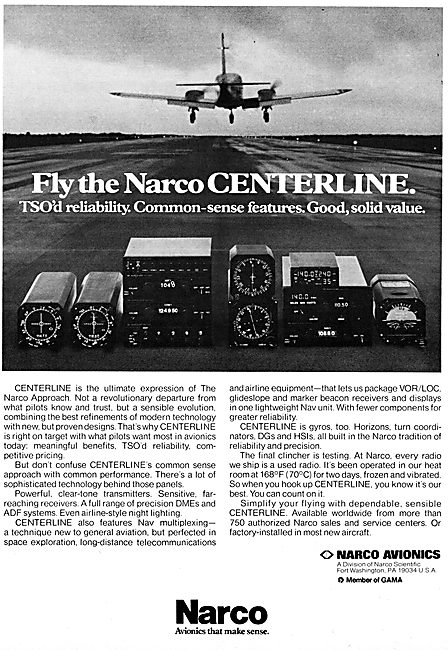 Narco Centerline Avionics 1978                                   