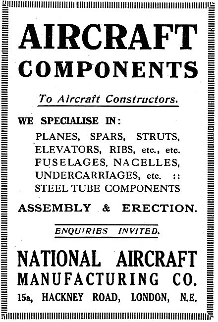 National Aircraft Mfg Co - Manufacturers Of Aircraft Components  