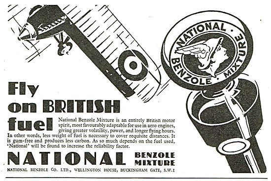 Fly On British Fuel With  National Benzole Mixture.              