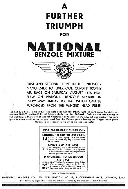 National Benzole  Aviation Fuel                                  