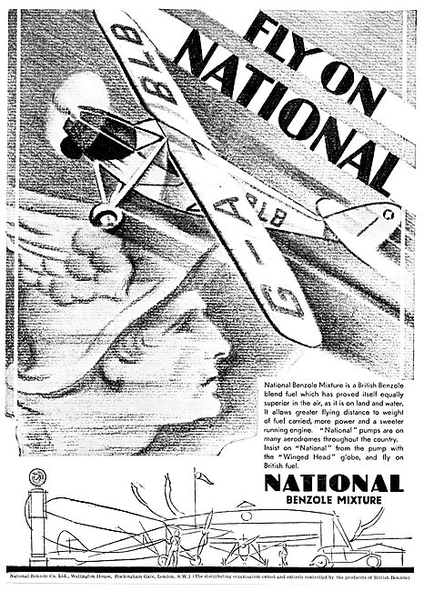 National Benzole Aircraft Fuel 1931                              