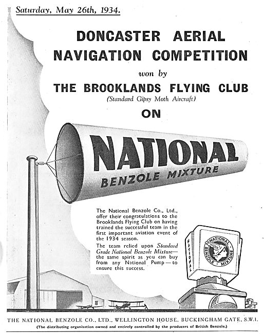 National Benzole Success At The Doncaster Aerial Navigation Comp.