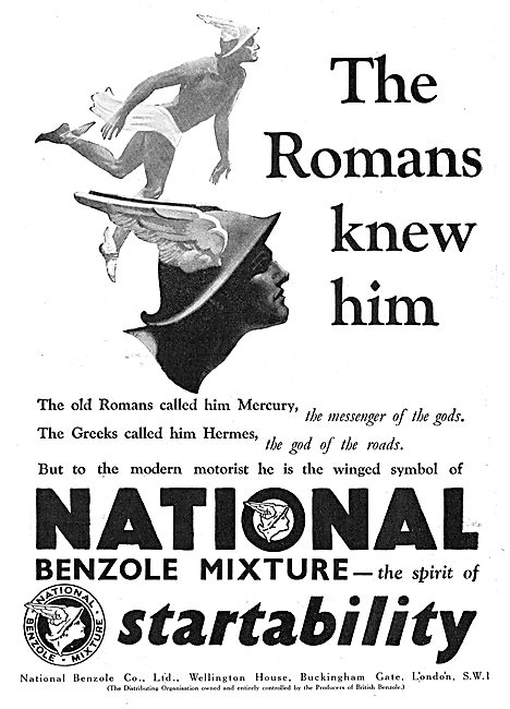 National Benzole: Aviation Spirit: Hermes Mercury                