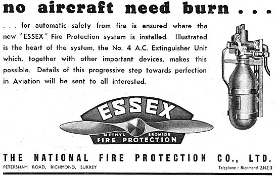 National Fire - Essex Fire Protection Equipment For Aircraft     