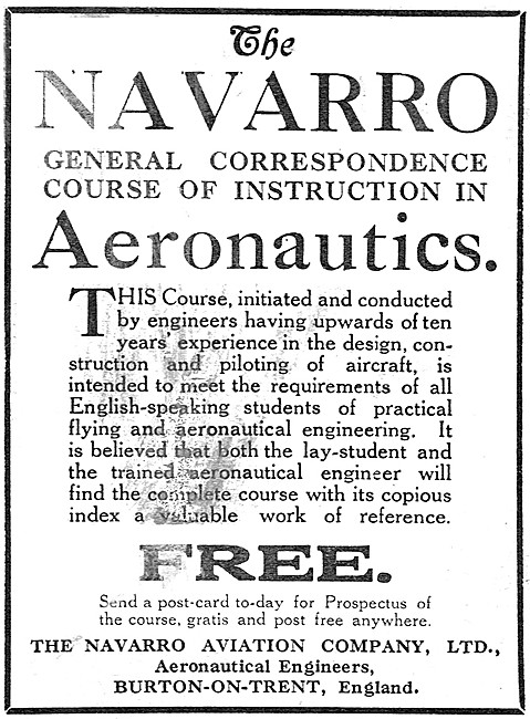Navarro Aircraft Company. Aeronautics Correspondence Courses     