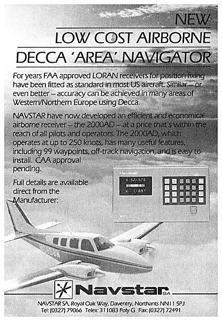 Navstar Airborne Decca Area Navigator                            