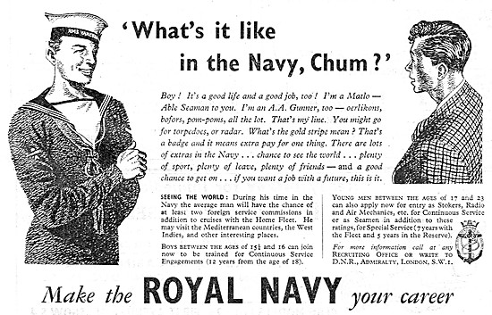 Royal Navy Seamen & Technicians                                  