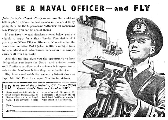 Royal Navy Aircrew Recruitment 1950                              