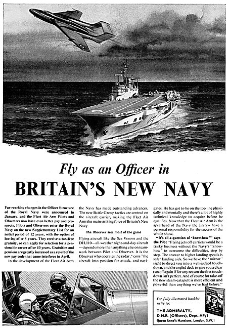 Royal Navy Aircrew Recruitment. Fleet Air Arm 1956               