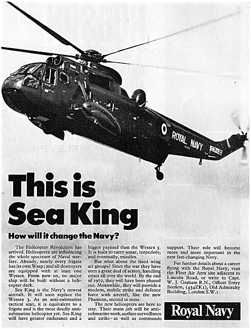 Royal Navy Fleet Air Arm Aircrew Recruitment Advert 1968         