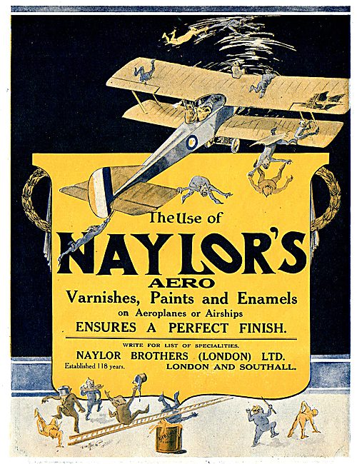 Naylors Paints, Enamels & Varnishes For Aircraft Constructors    