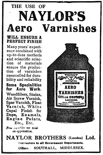 Naylor Brothers Aero Varnishes                                   