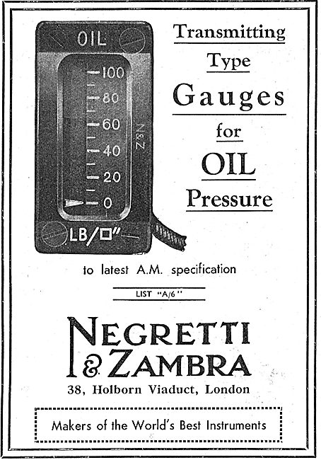 Negretti & Zambra Aircraft Instruments                           