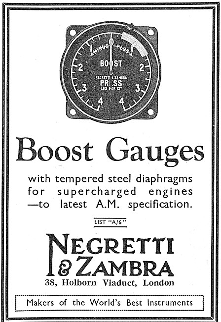 Negretti & Zambra Boost Gauges                                   