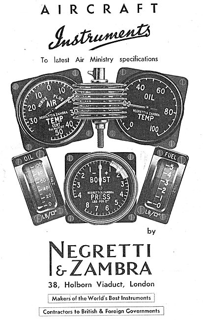 Negretti & Zambra Aircraft Instruments                           