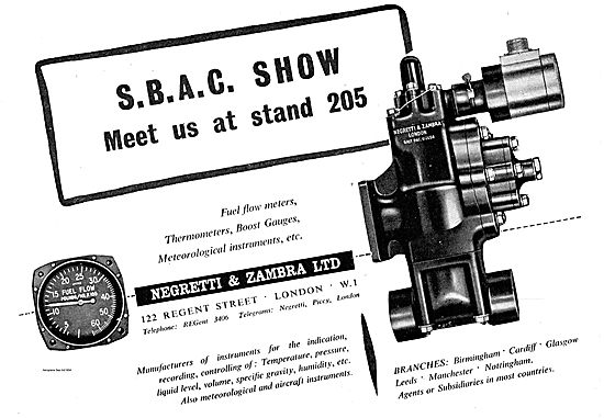 Negretti & Zambra Fuel Flow Meters For Aircraft                  