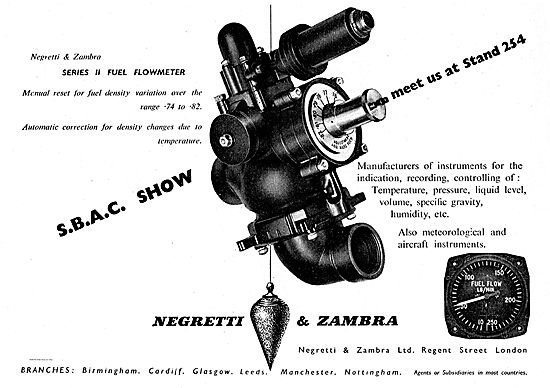 Negretti & Zambra Series II Aircraft Fuel Flowmeter              