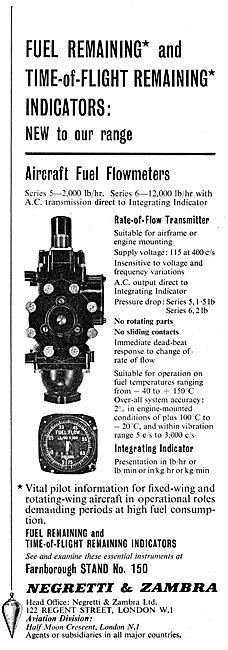 Negretti & Zambra Fuel Flowmeters                                