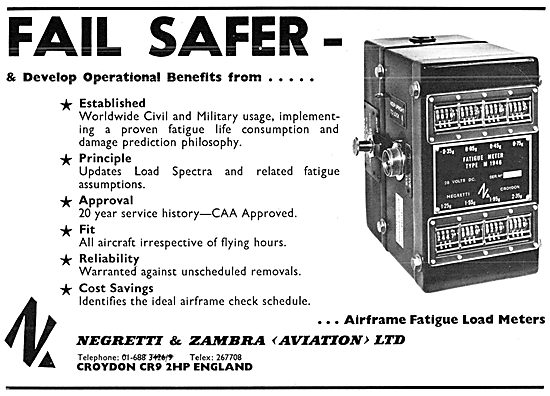 Negretti & Zambra Airframe Fatigue Meters                        