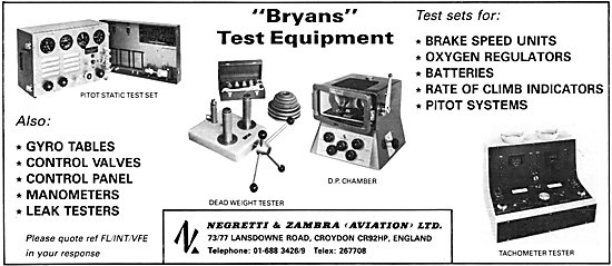 Negretti & Zambra Bryans Test Equipment                          