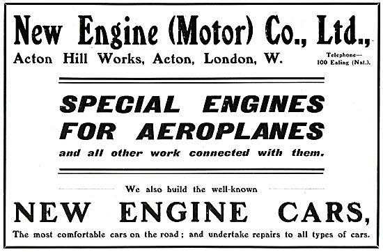 New Engine (Motor) Co Ltd. Engines For Aeroplanes                