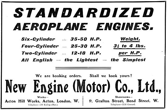 New Engine (Motor) Co. N.E.C. Aero-Engines                       