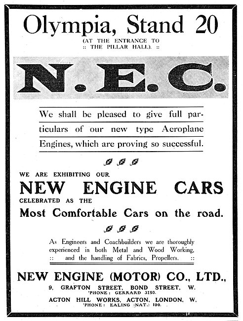 New Engine (Motor) Co. N.E.C. Aero-Engines                       