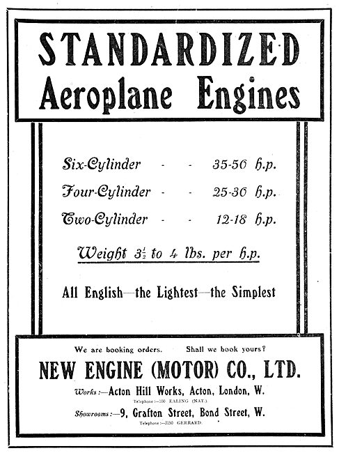 New Engine (Motor) Co. N.E.C. Aero-Engines                       