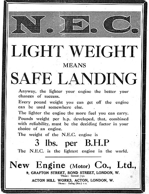 NEC Lightweight Engines Means Safe Landings                      