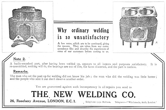 The New Welding Co - Welded Repairs Of Aircraft Parts 1918       
