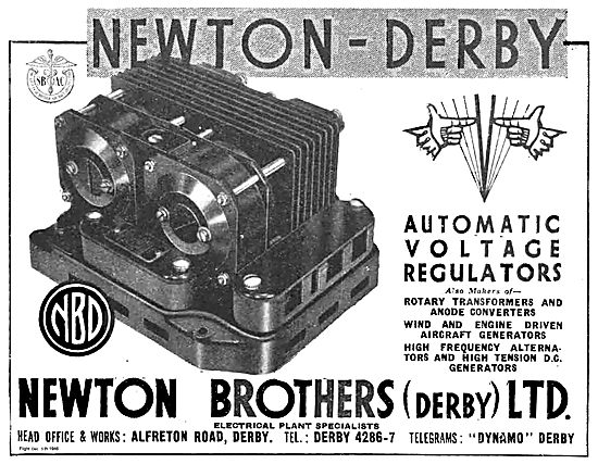 Newton Derby Rotary Transformers For Aircraft                    