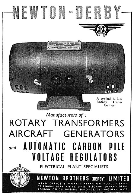 Newton-Derby Generators & Rotary Transformers                    