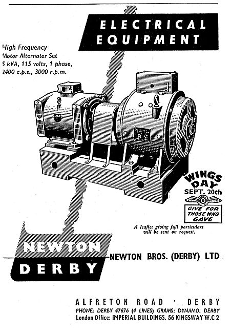 Newton-Derby Alternator. Electrical Plant                        