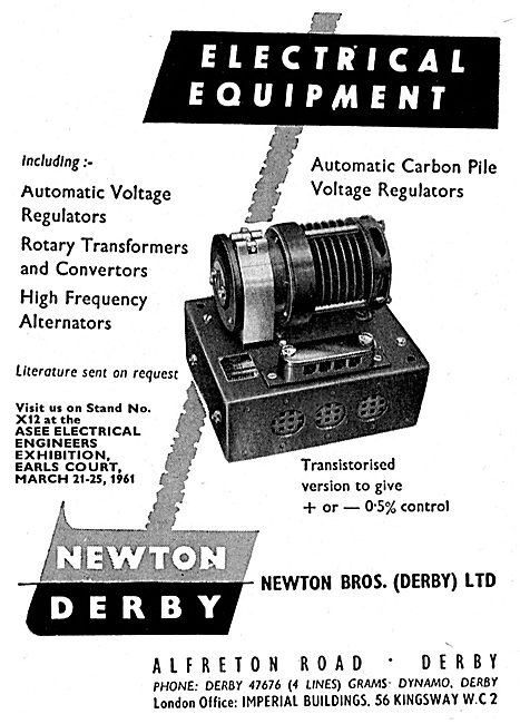 Newton-Derby Electrical Components For Aircraft: Transformers    