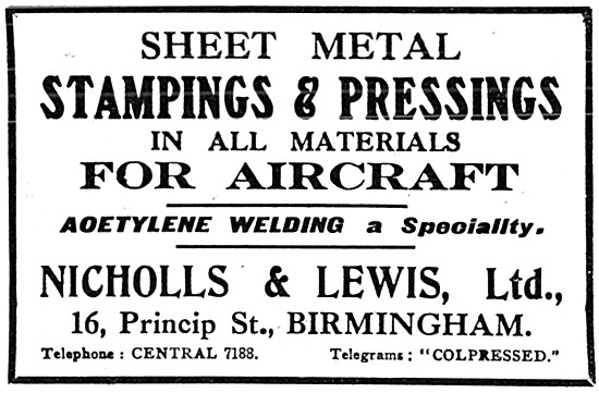 Nicholls & Lewis Ltd - Sheet Metal Stampings & Pressings.        