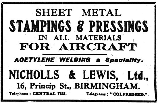 Nicholls & Lewis Ltd - Sheet Metal Stampings & Pressings.        